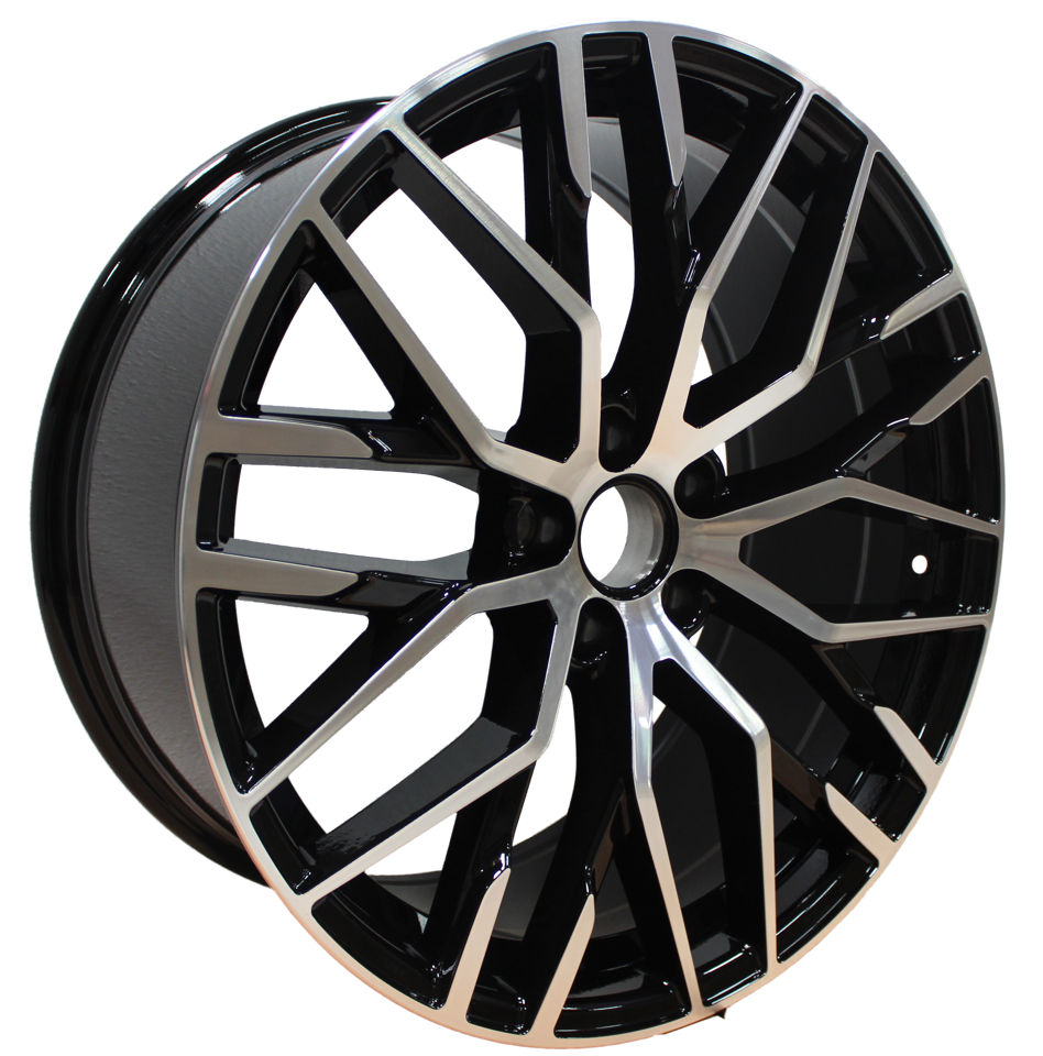 21 INCH RIMS AUDI S LINE R8 STYLE Q3 QS3 Q5 SQ5 Q7 SQ7 MESH MACHINED BLACK WHEELS