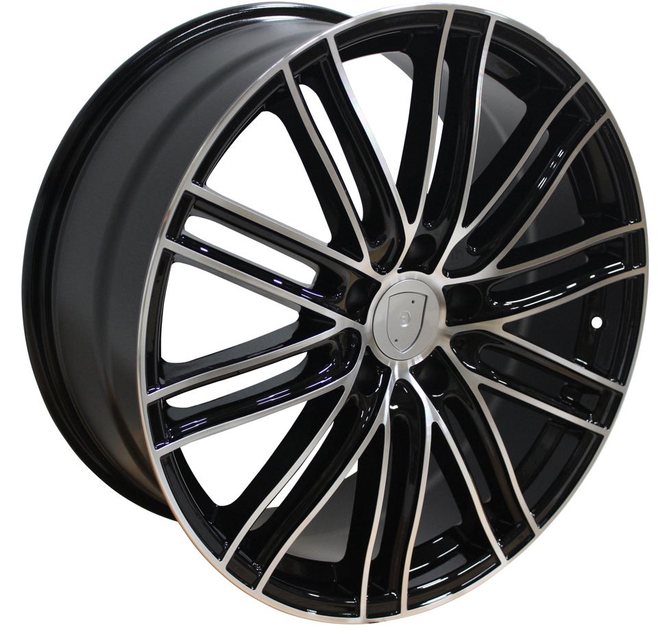 22 Inch Rims Fit Porsche Cayenne Panamera Turbo S GTS Base Machined Black Wheels