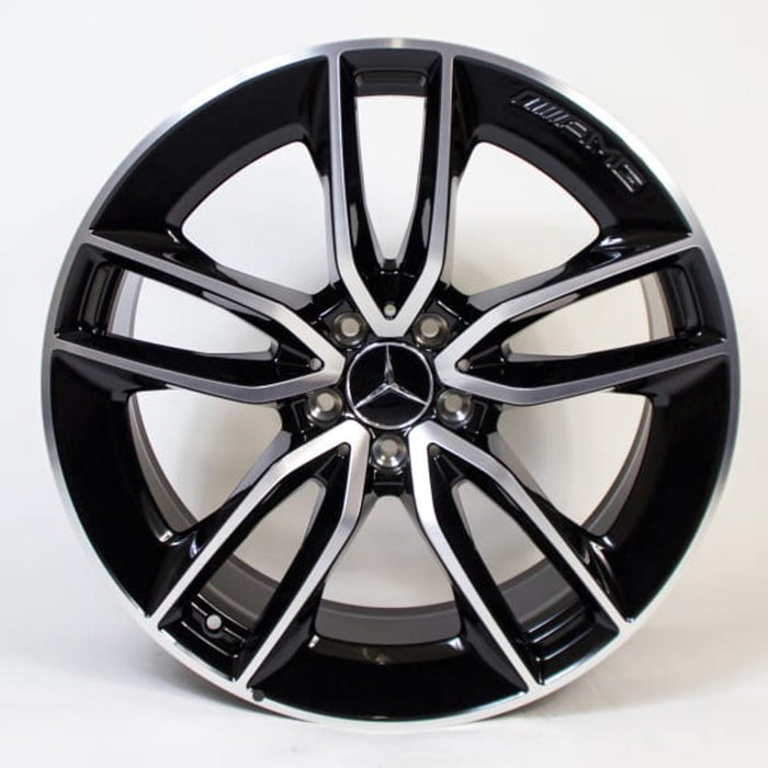 20" Mercedes S600 S500 S550 S63 S400 S450 S350 S Class E Class E53 Staggered Black Machined Wheels