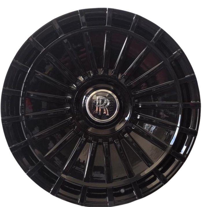 22” Rolls Royce Monoblock Forged Staggered Gloss Black Wheels for Rolls Royce Ghost / Phantom / Cullinan Fitment